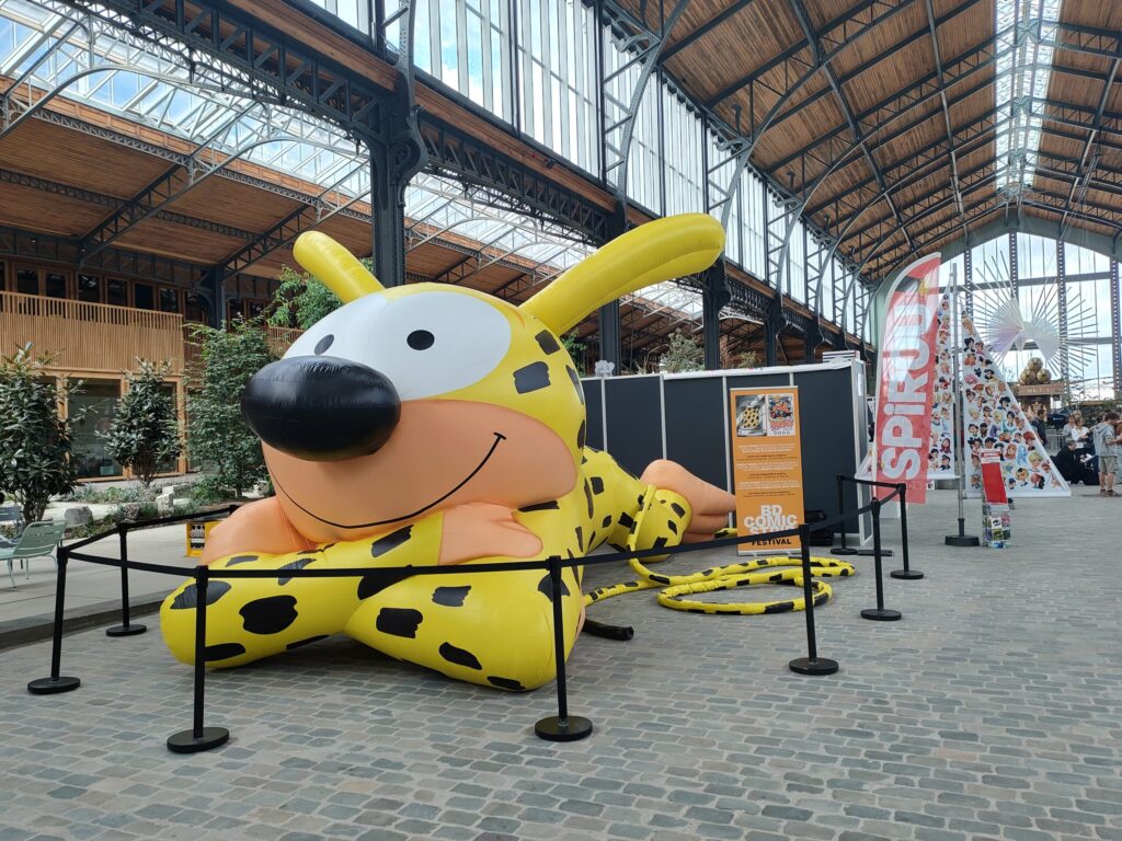 Photo du ballon Marsupilami au festival de la BD 2022 de Bruxelles