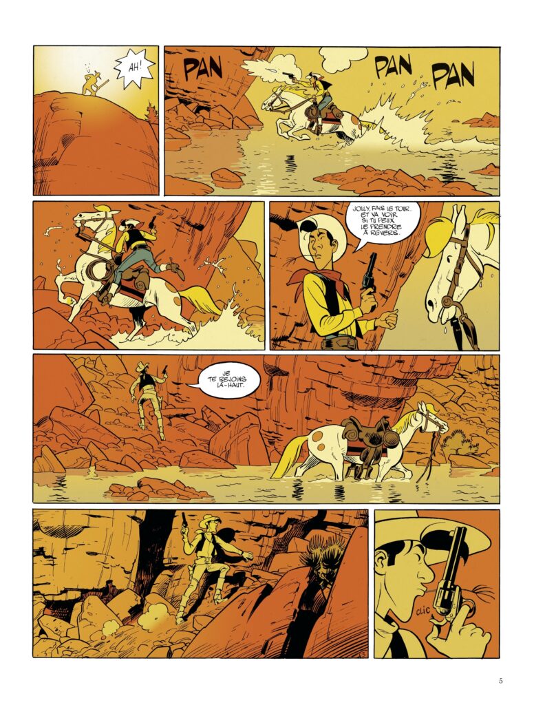 Page 5 du Lucky Luke de Matthieu Bonhomme