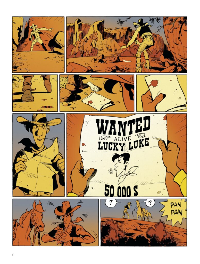 Page 6 du Lucky Luke de Matthieu Bonhomme