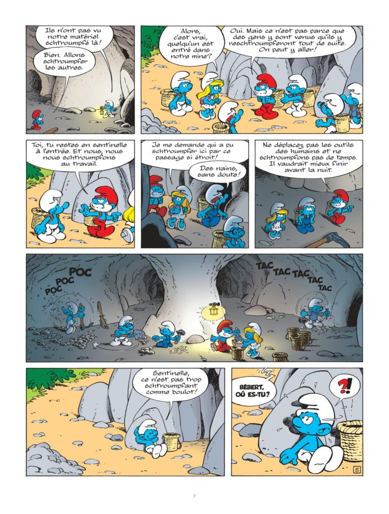 Planche 5 du tome 40 des Schtroumpfs