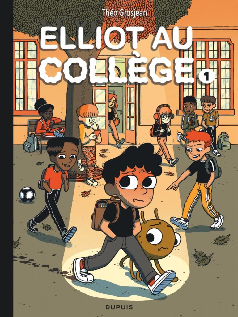 Couverture du tome 1 d'Elliot au collège par Théo Grosjean