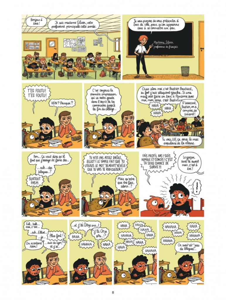 Deuxième planche d'Elliot au collège par Théo Grosjean