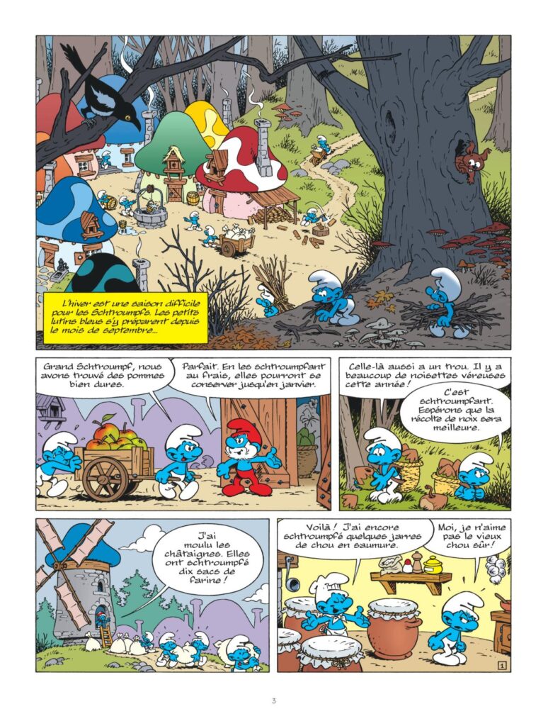 Planche 3 de Les schtroumpfs et la tempête blanche