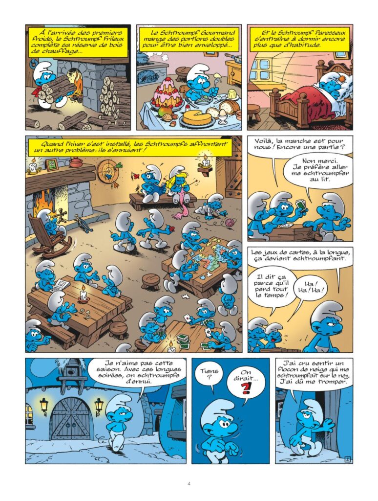 Planche 4 de Les schtroumpfs et la tempête blanche