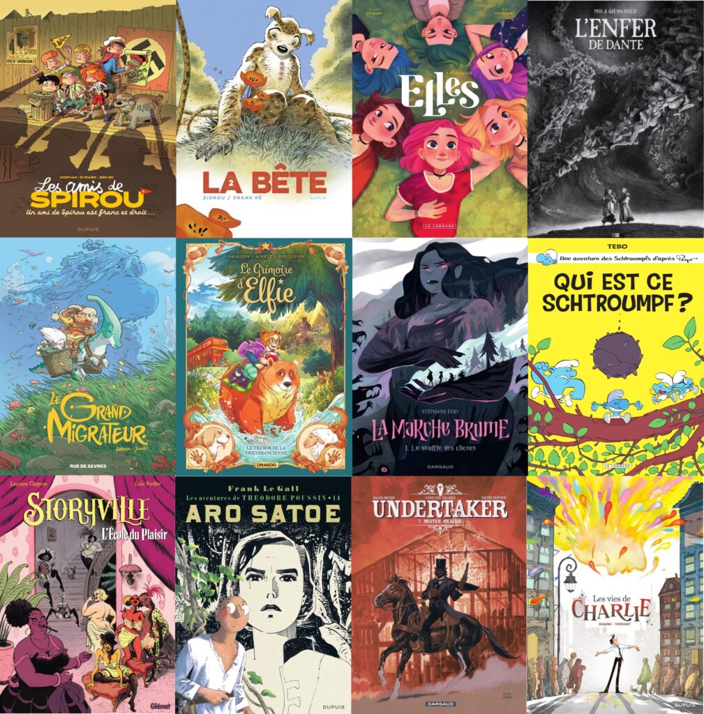 Couvertures des albums préférés des Amis de la BD