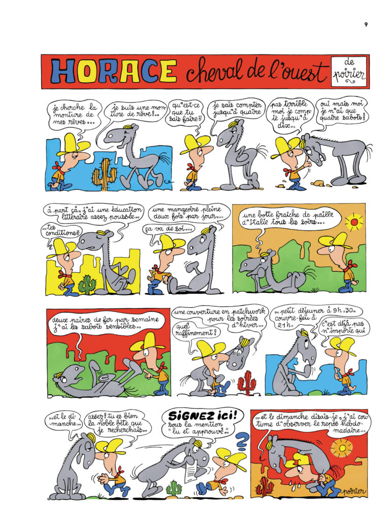 Page 9 du T1 de Horace, cheval de l'Ouest