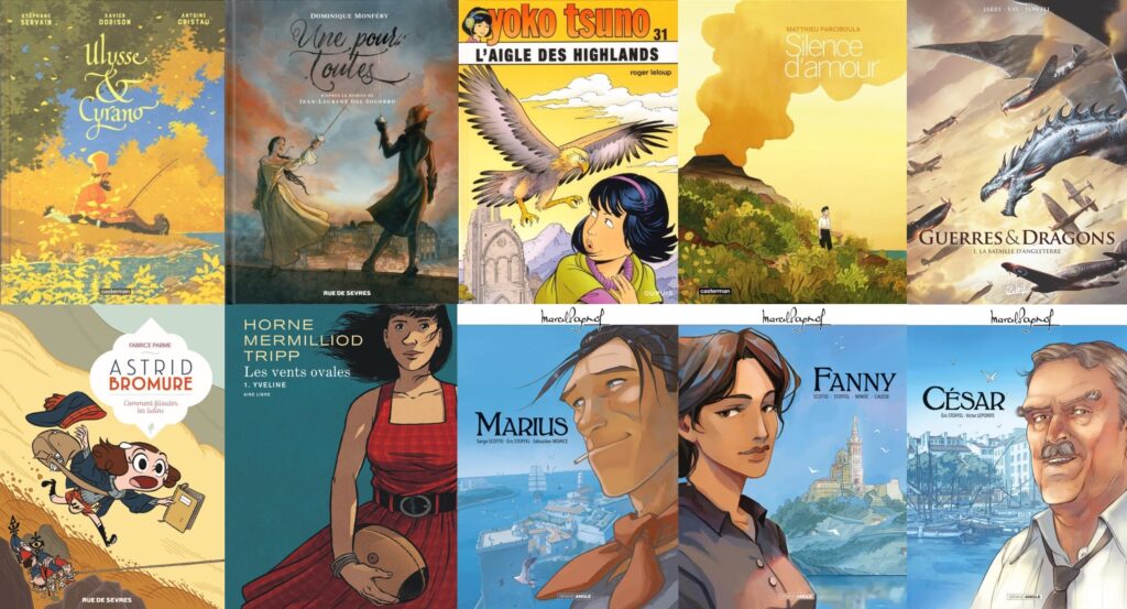 Couverture des albums BD pour les vacances d'été