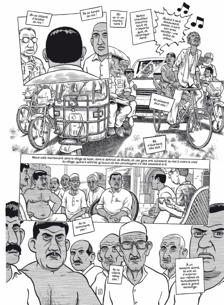 Souffler sur le feu. Violences passées et à venir en Inde Joe Sacco Futuropolis planche