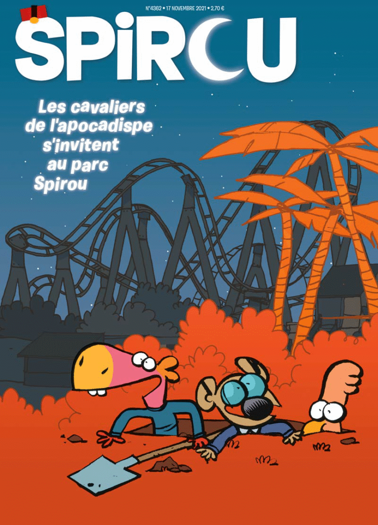 Les cavaliers de l'apocadispe s'invitent au parc Spirou Journal de Spirou Dupuis
