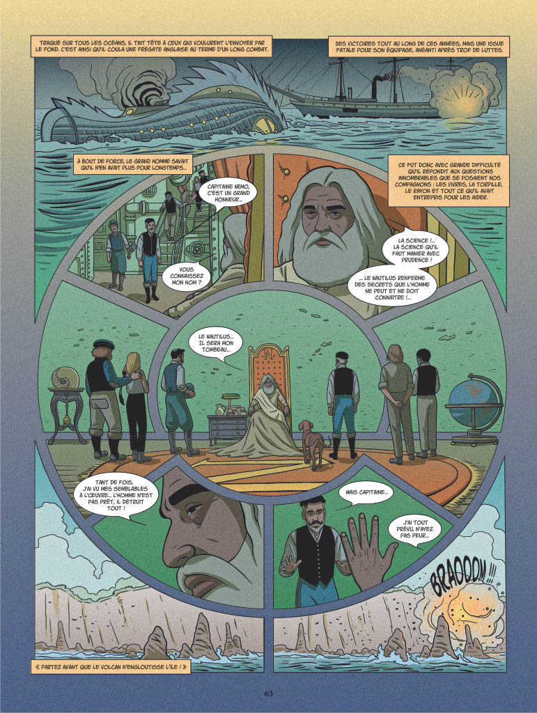 L'île mystérieuse planche © Glénat