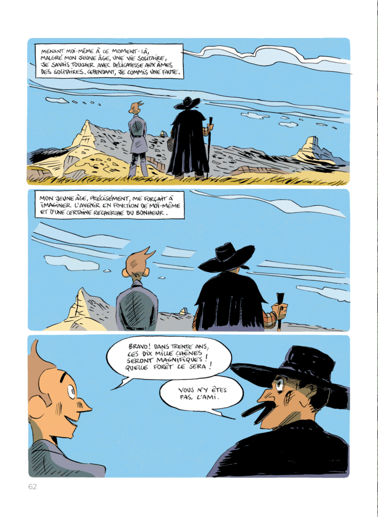 L'homme qui plantait des arbres Gallimard BD planche 62