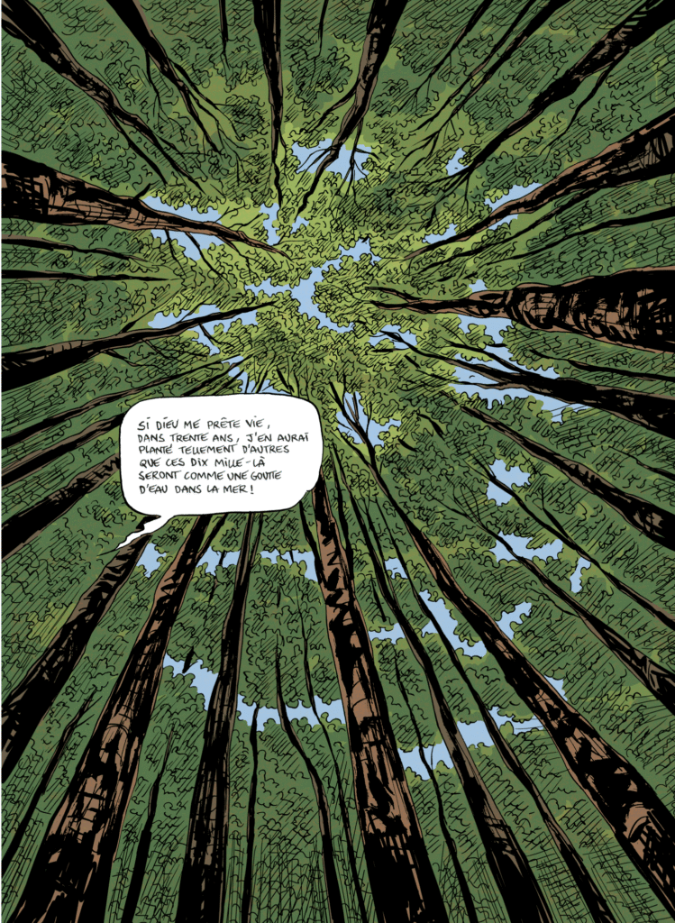 L'homme qui plantait des arbres Gallimard BD planche 