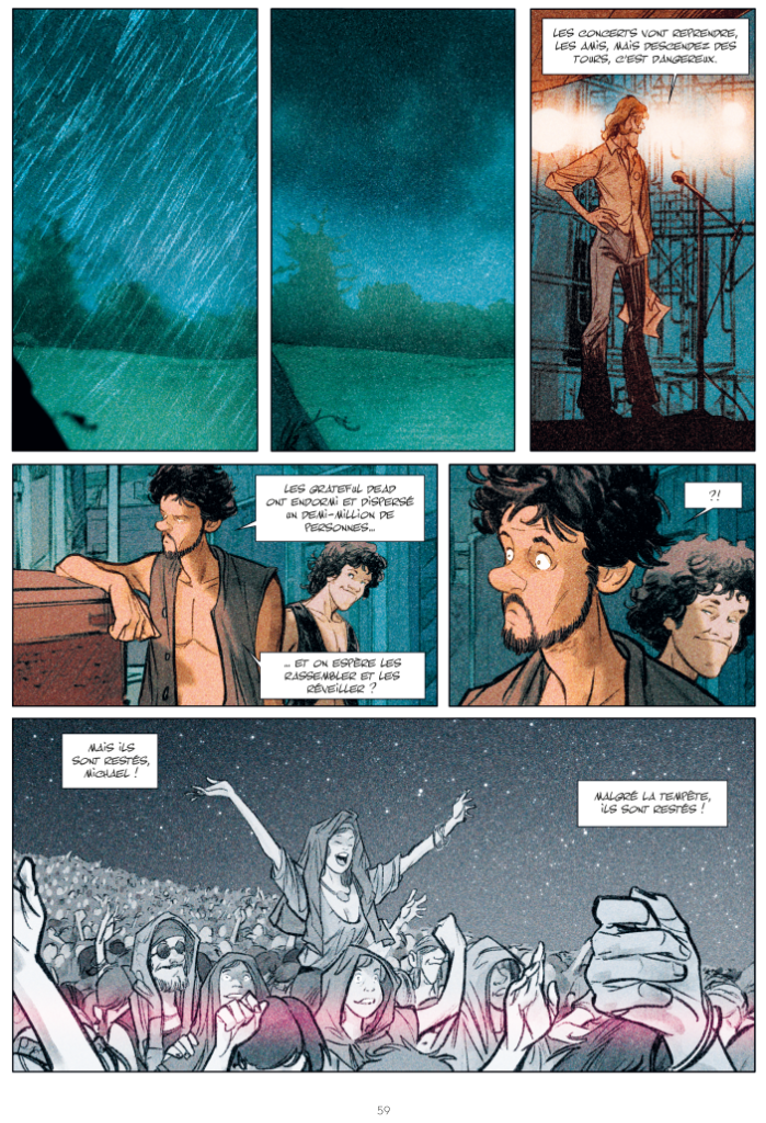 Woodstock 69 Le concert du siècle Le Lombard planche 59