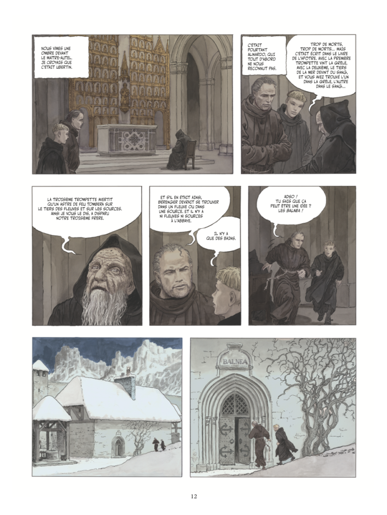 Le nom de la rose Livre second Glénat planche 12