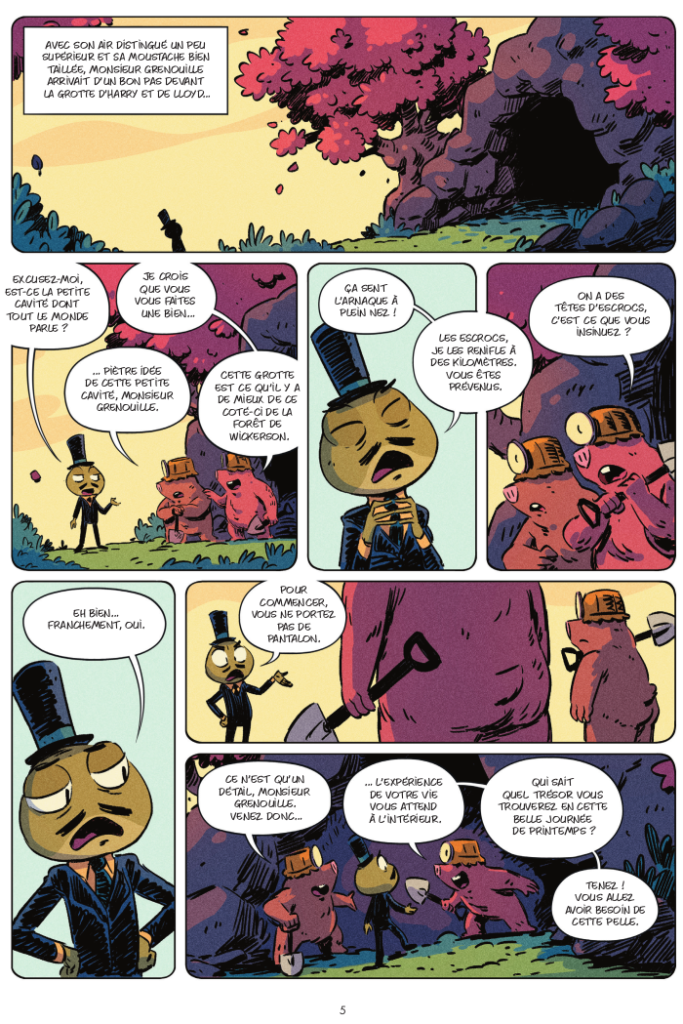 Dans la forêt de Wickerson Aventuriers d'Ailleurs planche 5