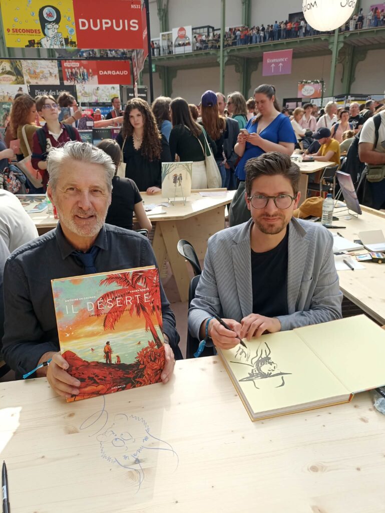 Les auteurs de la BD Il déserte