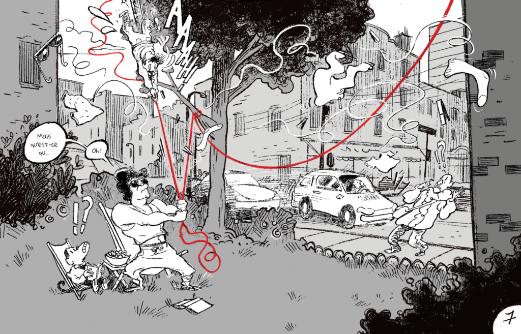 Le livre qui ne tenait qu'à un fil Editions Michel Quintin planche