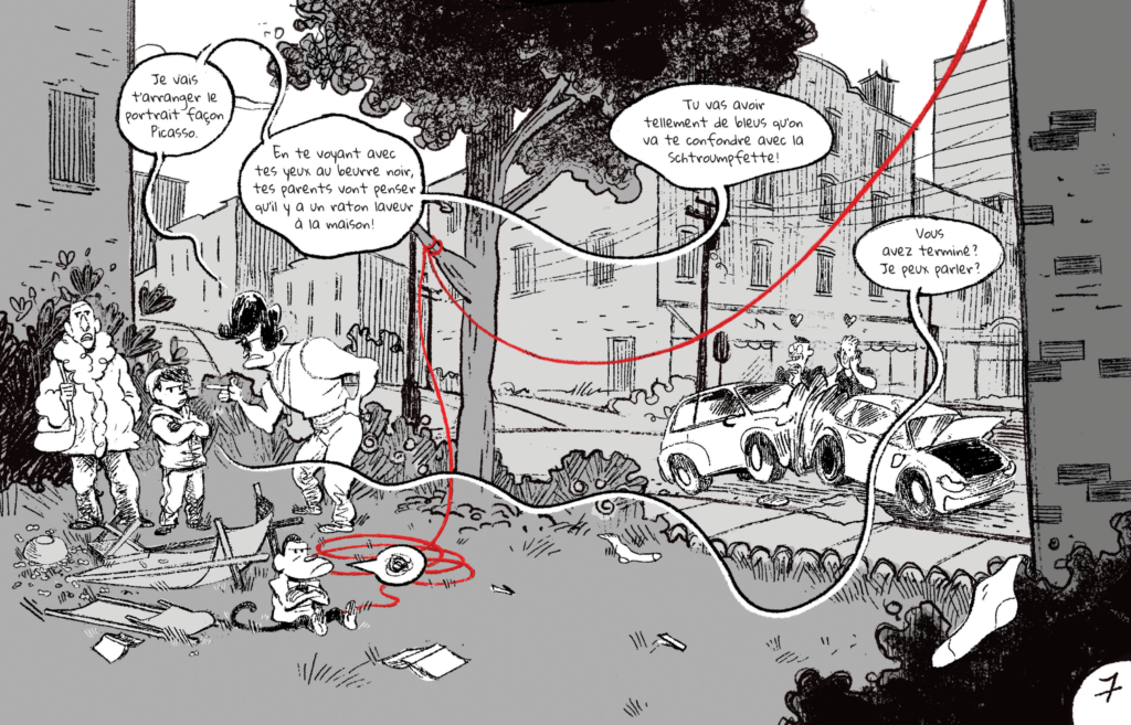 Le livre qui ne tenait qu'à un fil Editions Michel Quintin planche