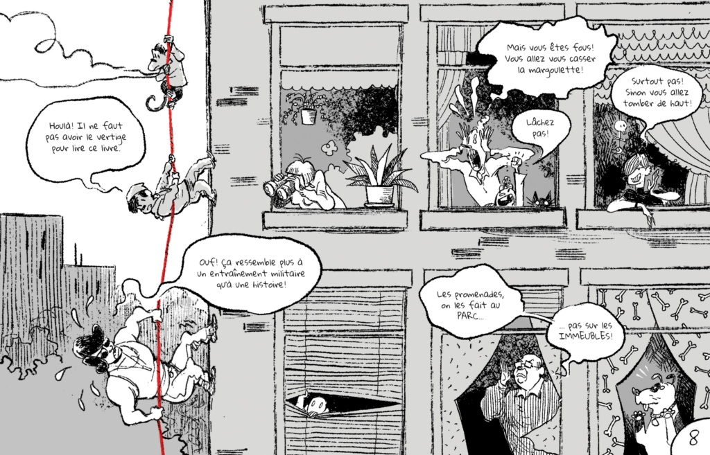 Le livre qui ne tenait qu'à un fil Editions Michel Quintin planche