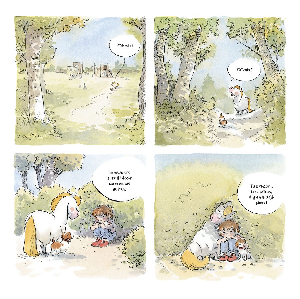 Pétunia Delcourt planche