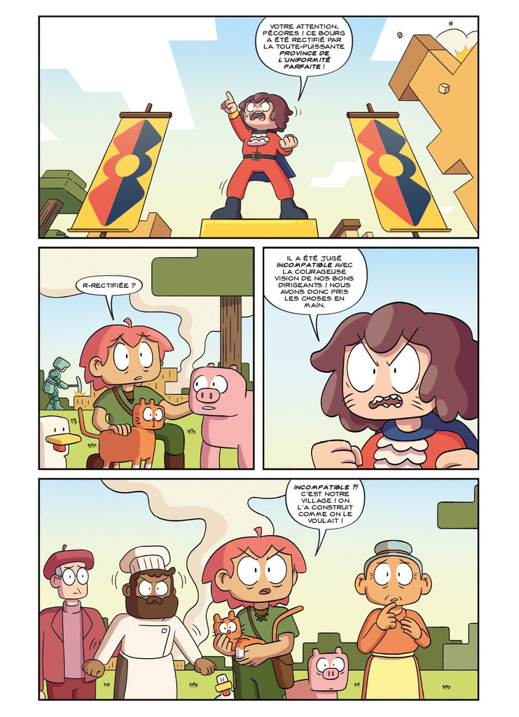 Éditions Panini Comics Minecraft, Chasse au désordre tome 1 planche